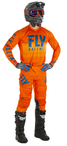 Fly Racing Kids Jersey Kinetic Crux Orange Gr M
