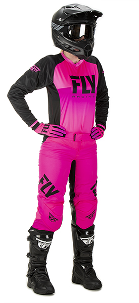 FLY RACING KINETIC WOMEN'S JERSEY PINK/PURPLE MX ATV UTV